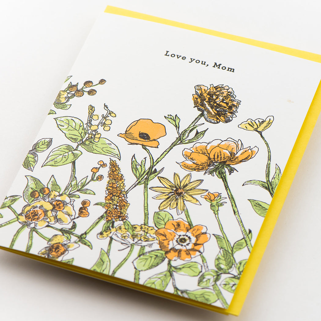 Card: Love You Mom Floral