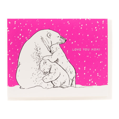 Card: Love You Mom Polar Bears