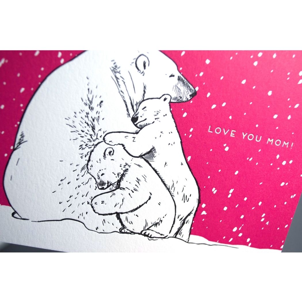 Card: Love You Mom Polar Bears