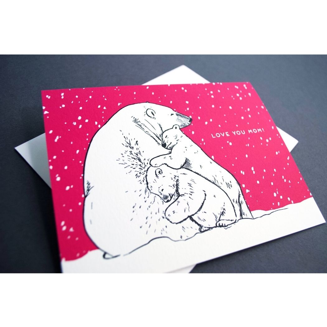 Card: Love You Mom Polar Bears