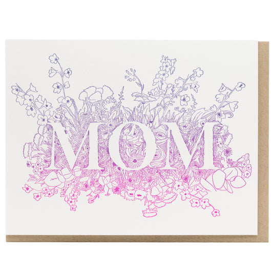 Card: Mom Floral Gradient
