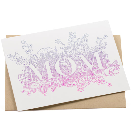 Card: Mom Floral Gradient