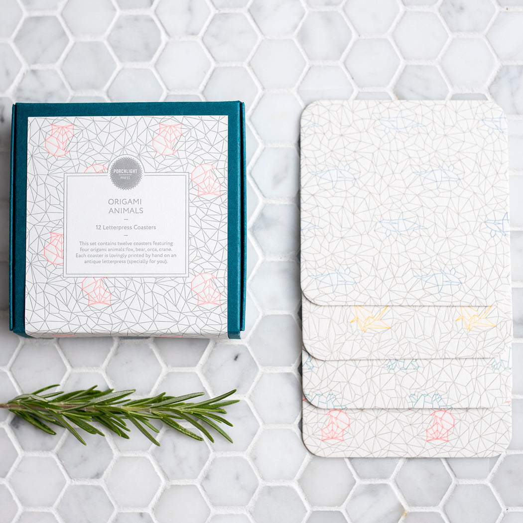 Coaster: Origami Theme (Set of 12)