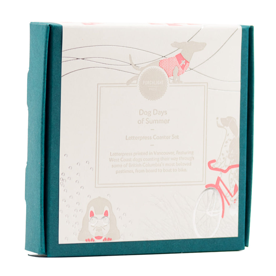 Coaster: Dog Days of Summer (Set of 8, 4 designs)