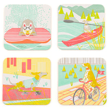 Coaster: Dog Days of Summer (Set of 8, 4 designs)