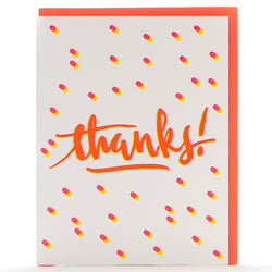 Card: Thanks Calligraphy Dots