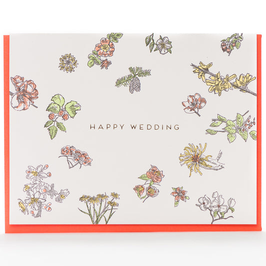 Card: Happy Wedding Floral