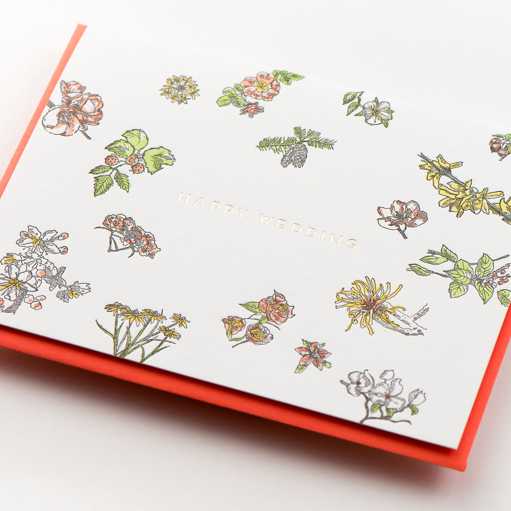 Card: Happy Wedding Floral