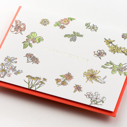 Card: Happy Wedding Floral