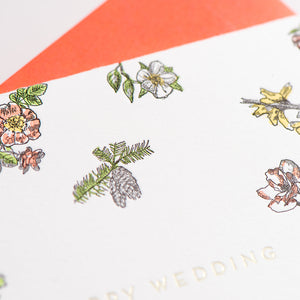 Card: Happy Wedding Floral