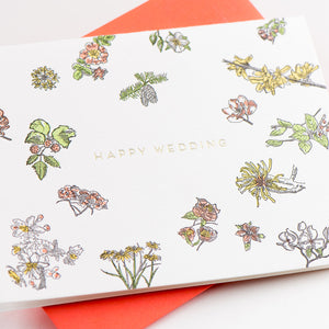 Card: Happy Wedding Floral