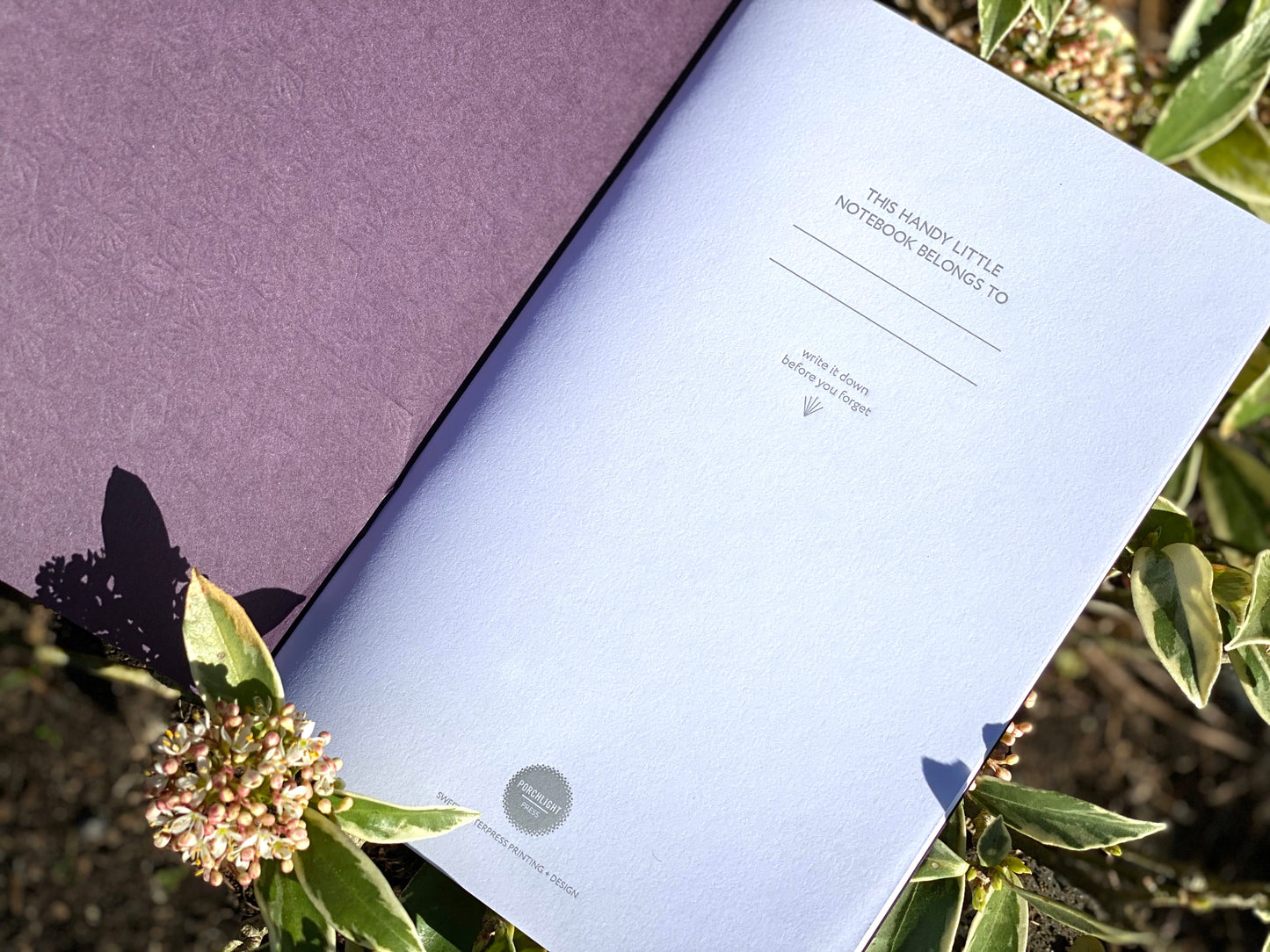 Notebook: Graphic Series - Purple Diamonds Foil Letterpress Large Notebook
