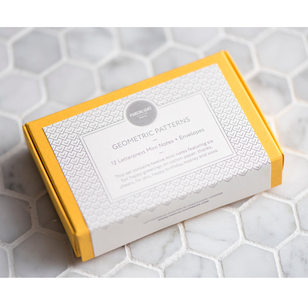 Mini Note: Geometric Theme (Set of 12)