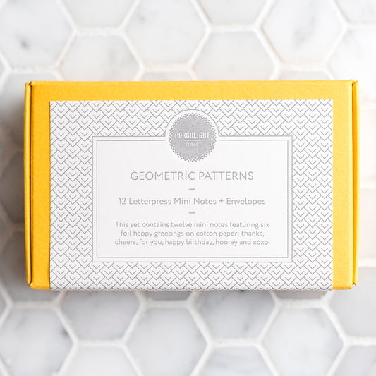 Mini Note: Geometric Theme (Set of 12)