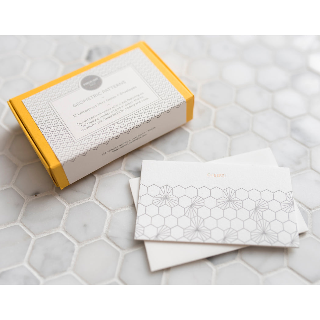 Mini Note: Geometric Theme (Set of 12)