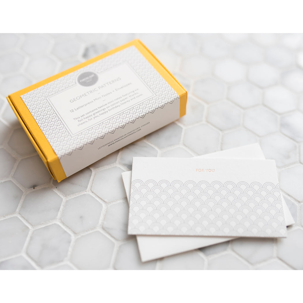 Mini Note: Geometric Theme (Set of 12)