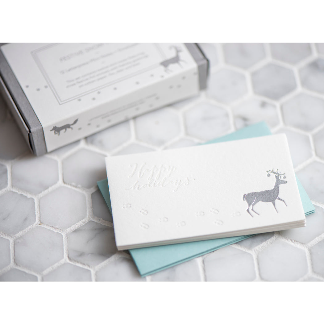 Mini Note: Animal Snow Tracks (Set of 12)