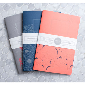 Notebook: Aquatic Series - Starfish Letterpress Large Notebook