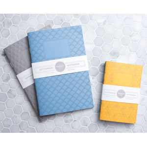 Notebook: Geometric Series I - Seigaiha I Matte Letterpress Large Notebook