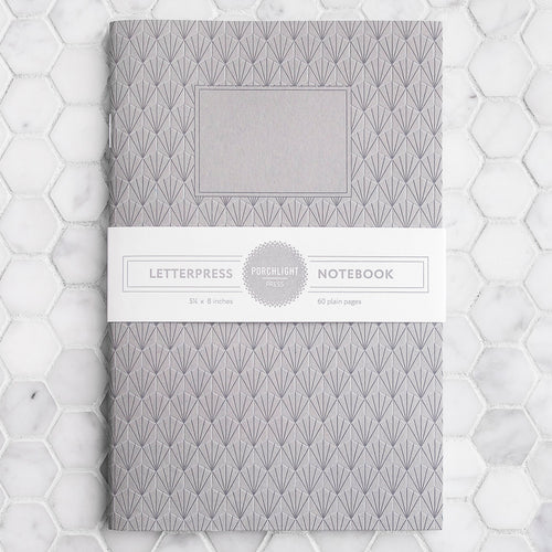 Notebook: Geometric Series I - Deco I Matte Letterpress Large Notebook