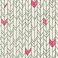 Notebook: Graphic Series - Pink Green Chevron Letterpress Large Notebook