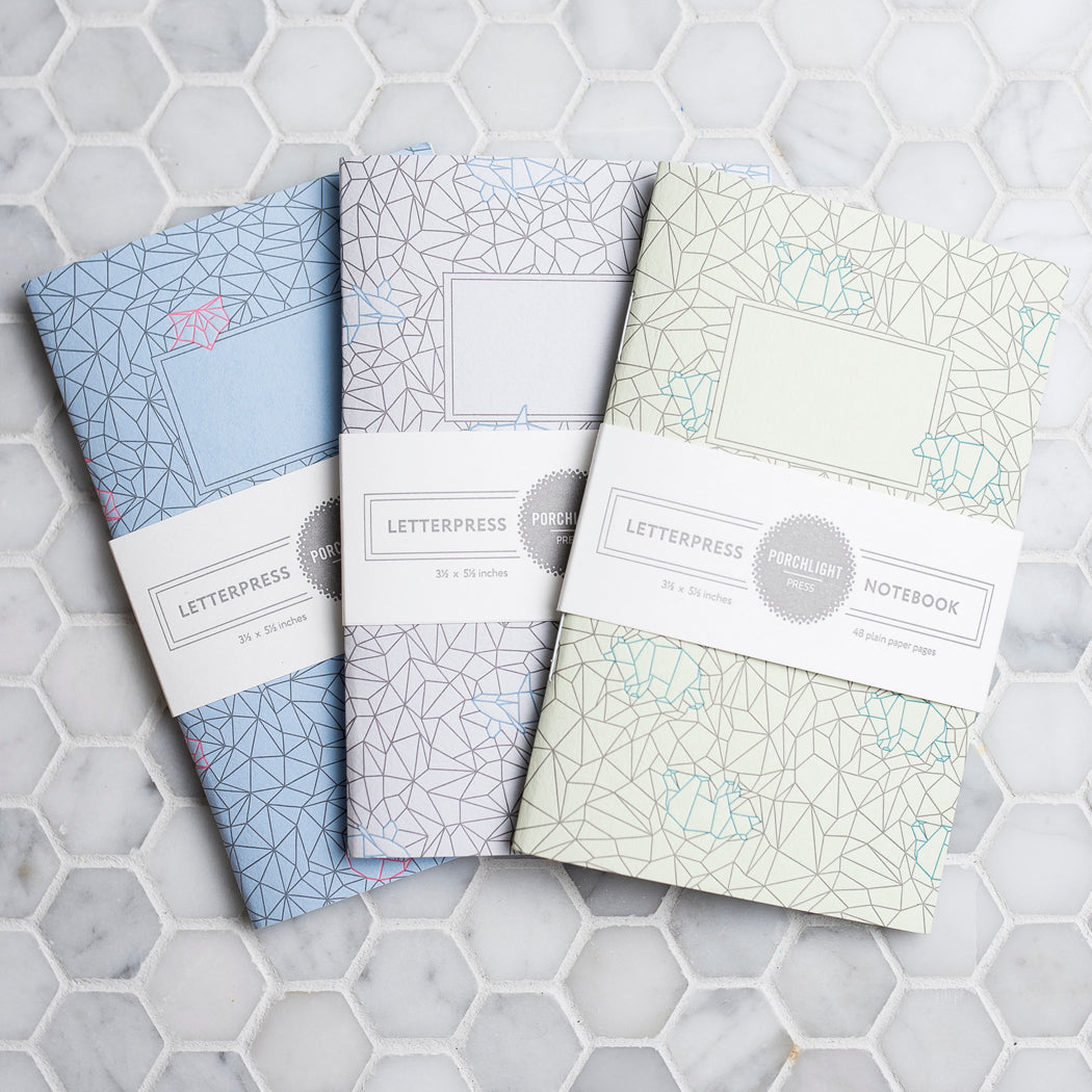 Notebook: Origami Small (Set of 3)