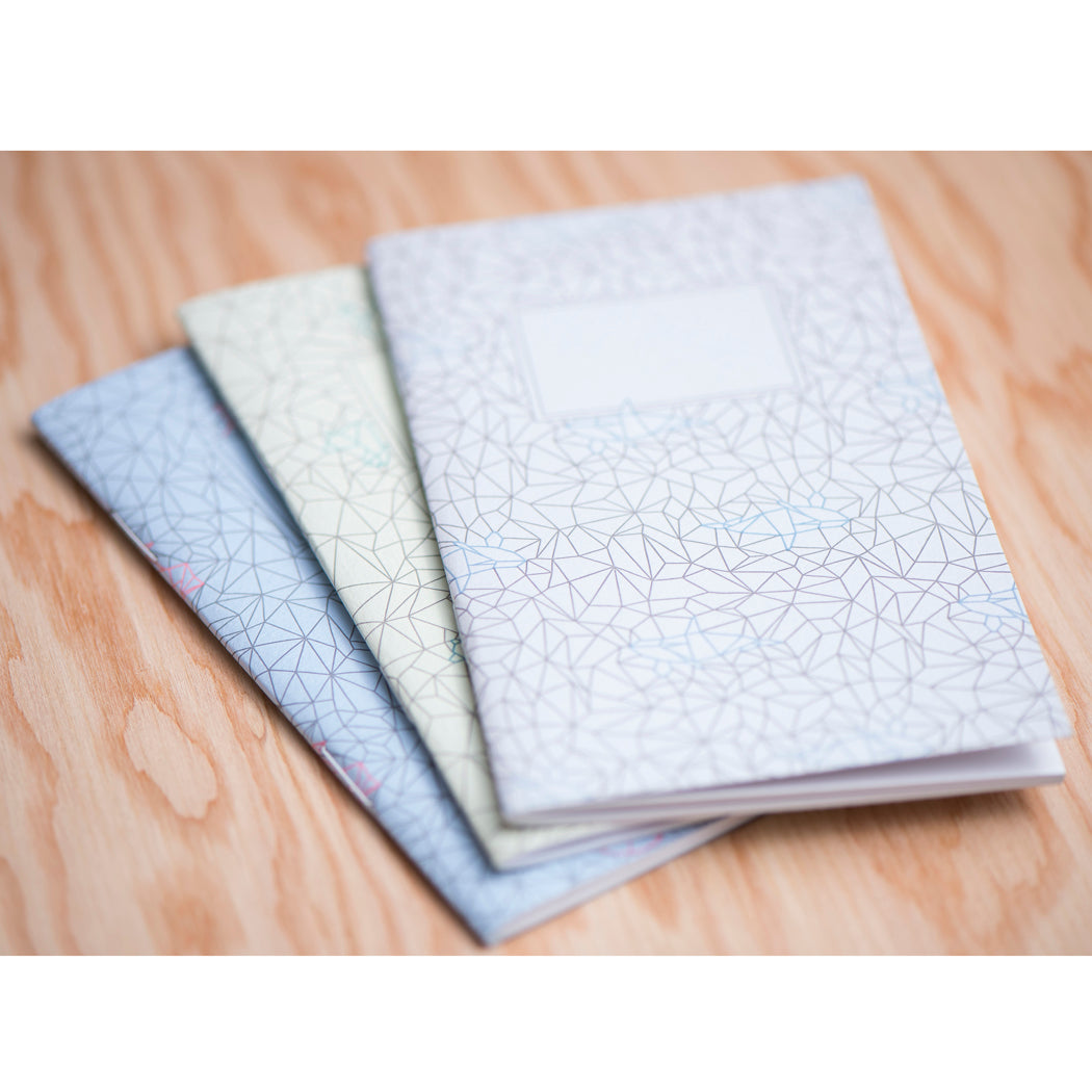 Notebook: Origami Series - Pocket Notebooks (Set of 3)
