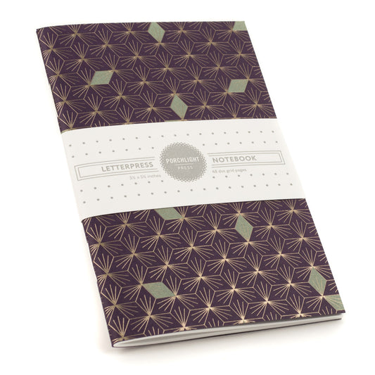 Notebook: Graphic Series - Purple Diamonds Foil Pocket Notebook