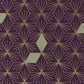 Notebook: Graphic Series - Purple Diamonds Foil Letterpress Large Notebook