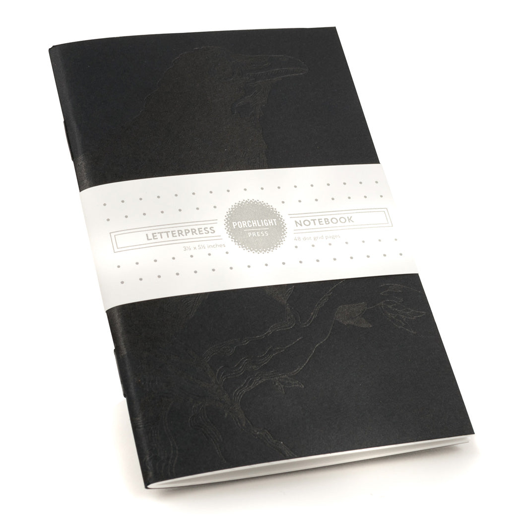 Notebook: Monochromatic Birds - Raven Pocket Notebook