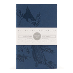 Notebook: Monochromatic Birds - Steller's Jay Pocket Notebook