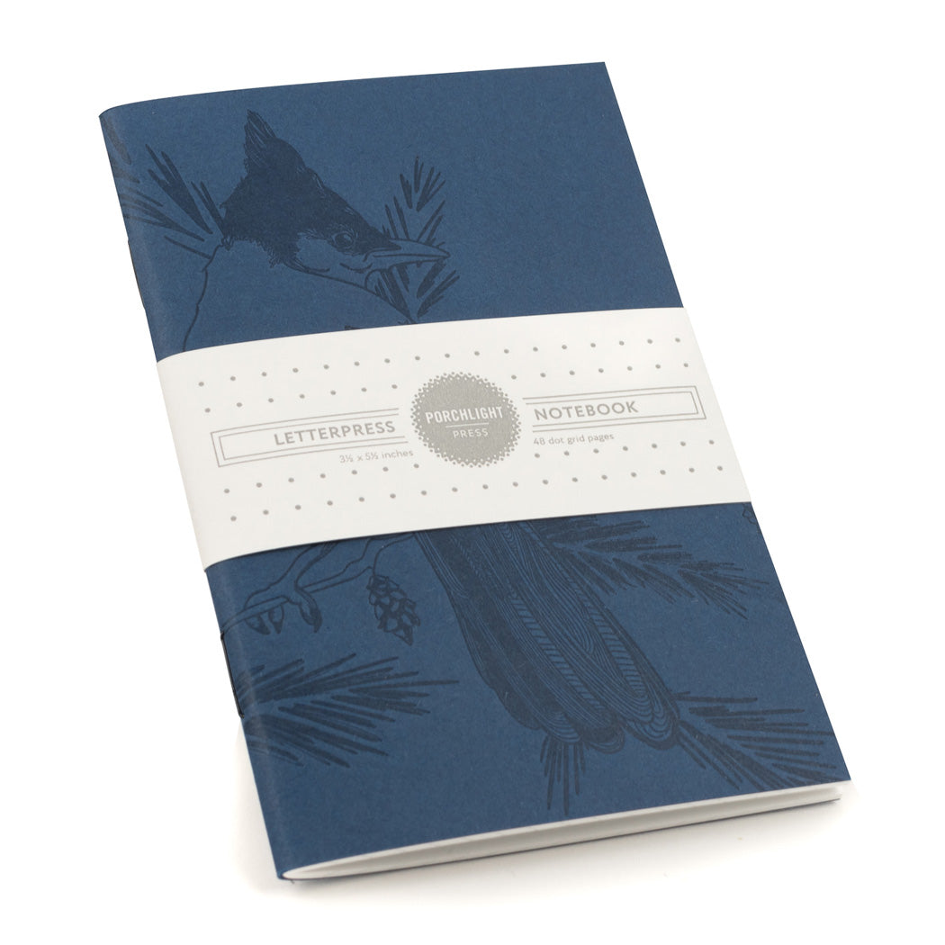 Notebook: Monochromatic Birds - Steller's Jay Pocket Notebook