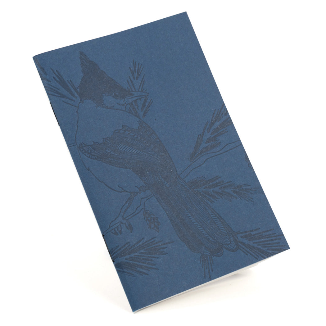 Notebook: Monochromatic Birds - Steller's Jay Pocket Notebook