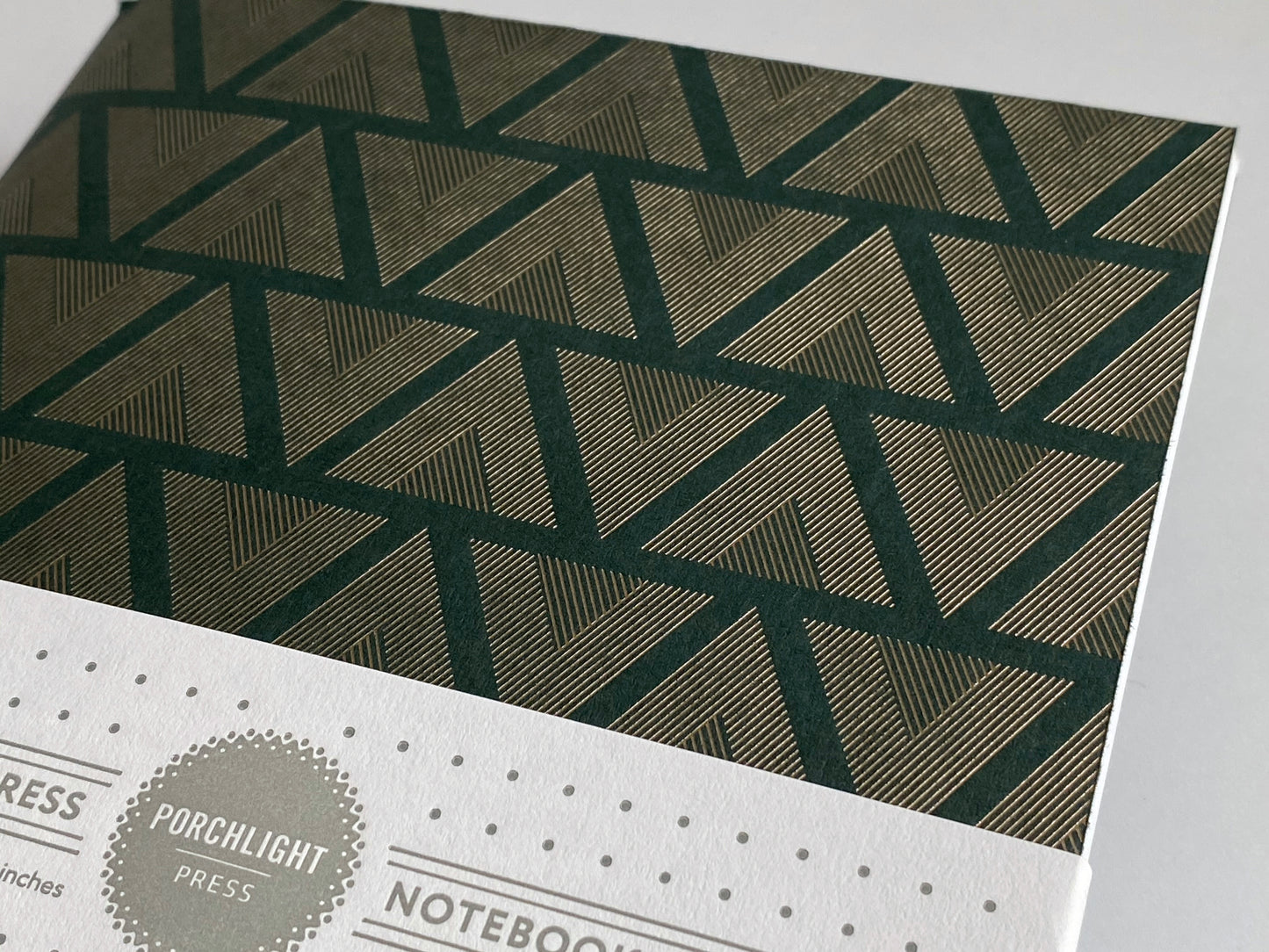 Notebook: Graphic Series - Hunter Green Triangles Pocket Notebook