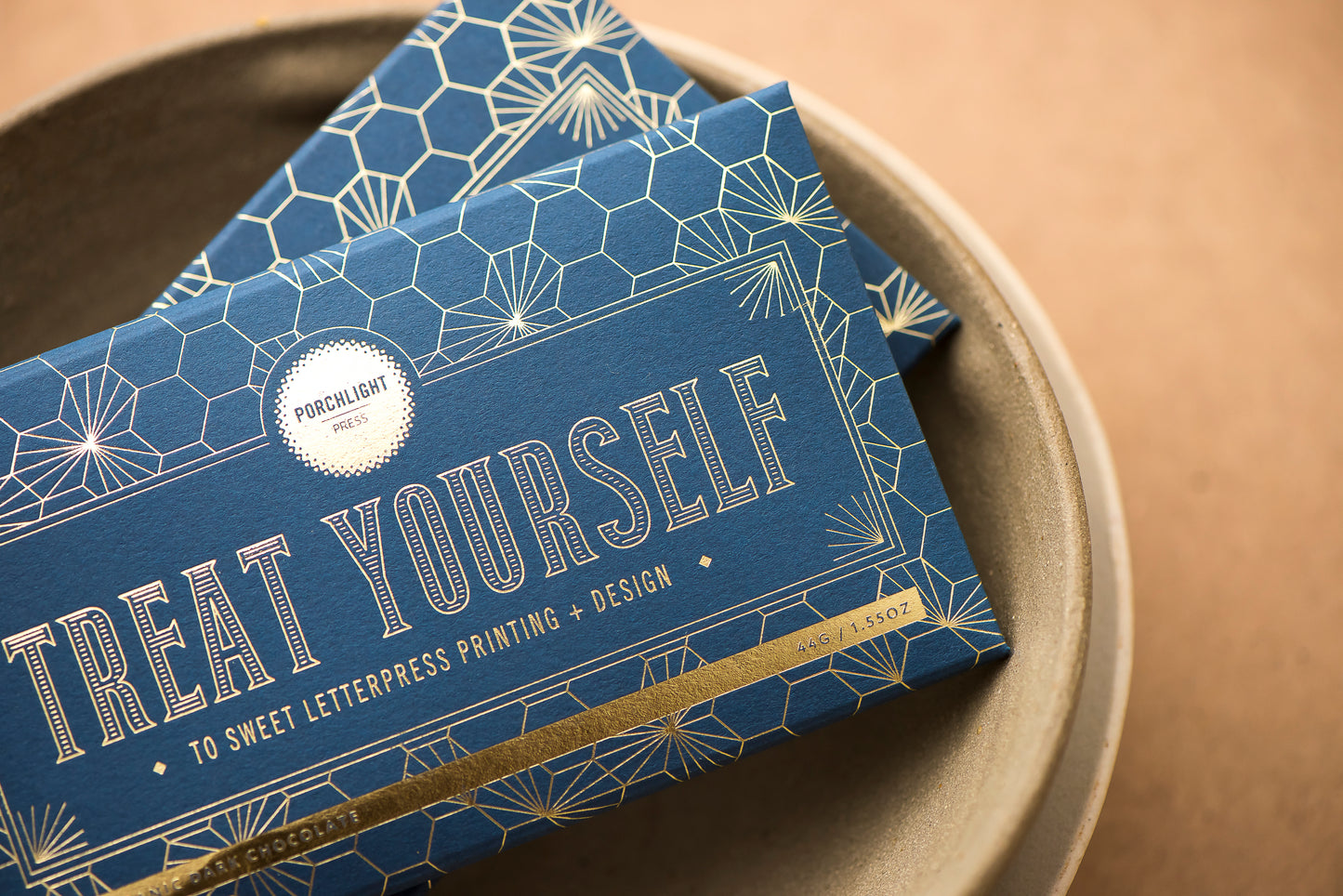 Porchlight Press Chocolate Letterpress Packaging