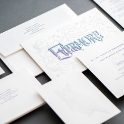 Porchlight Press Evermore Letterpress Wedding Invitation