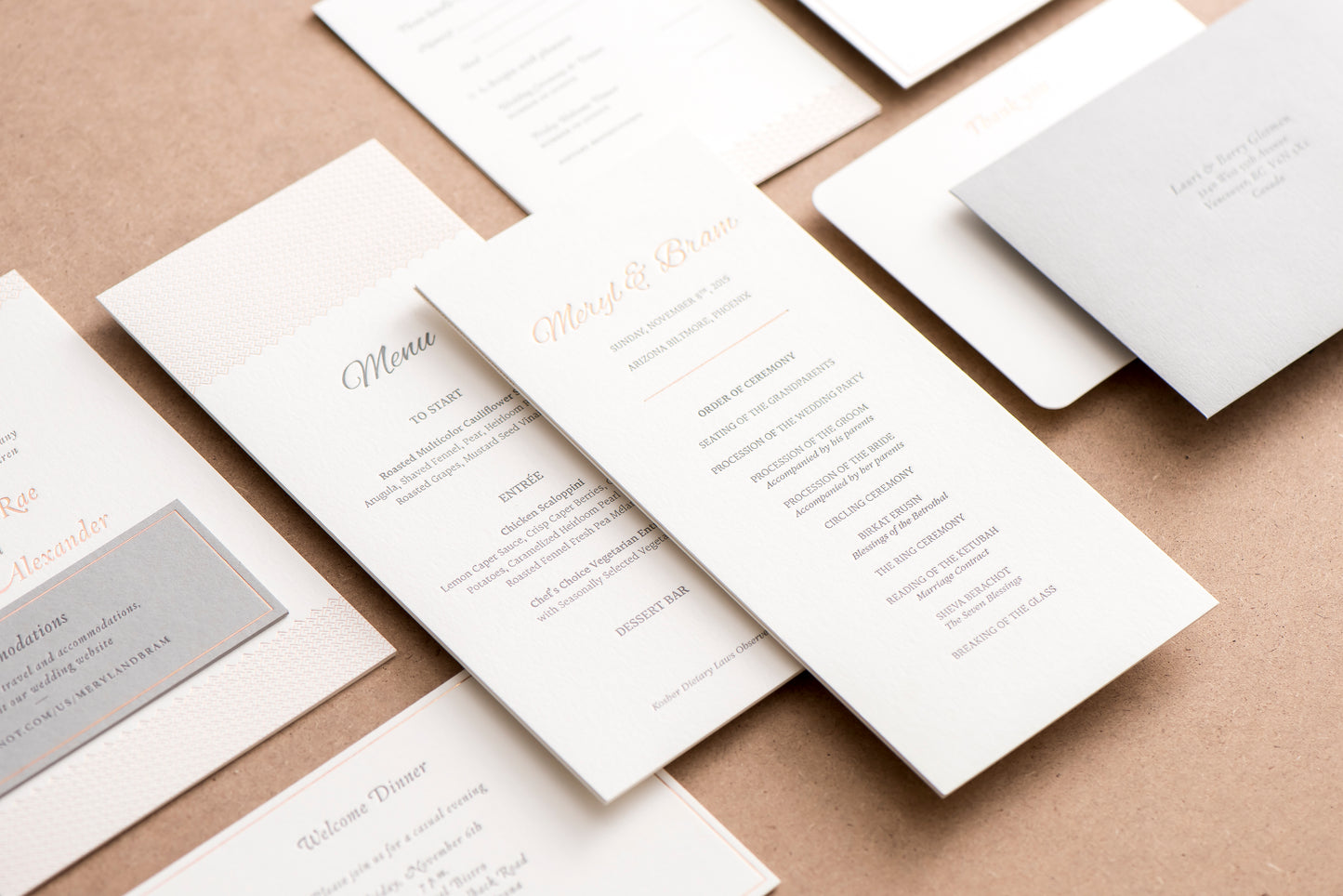 Porchlight Press Letterpress Wedding Invitation