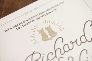 Porchlight Press Letterpress Wedding Invitation