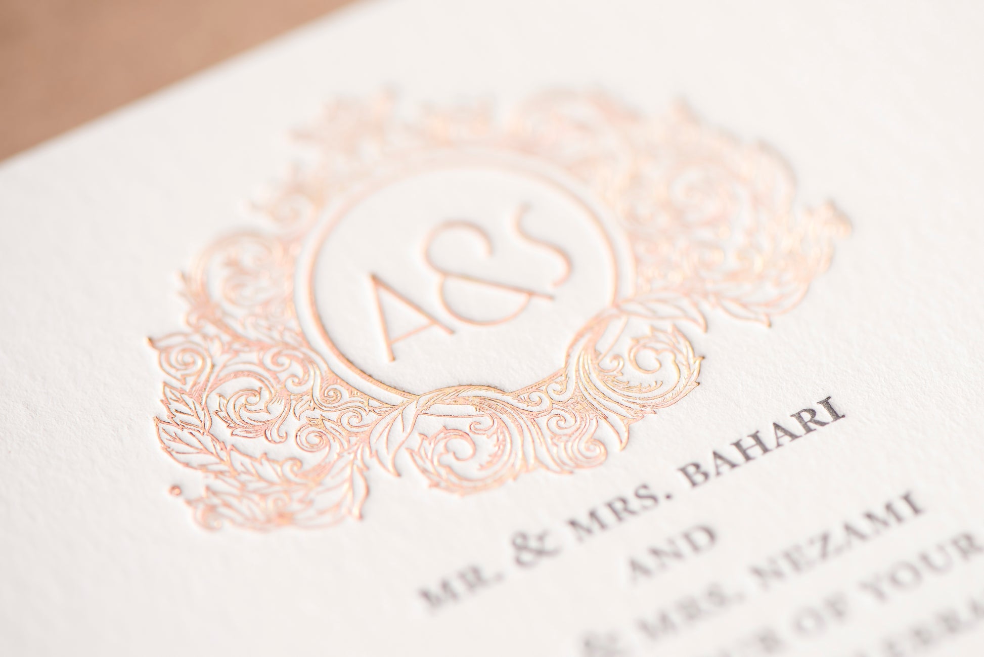 Porchlight Press Letterpress Wedding Invitation