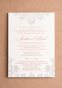 Porchlight Press Letterpress Wedding Invitation