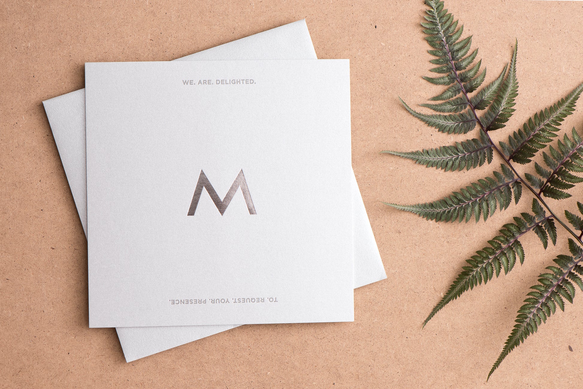 Porchlight Press Letterpress Wedding Invitation
