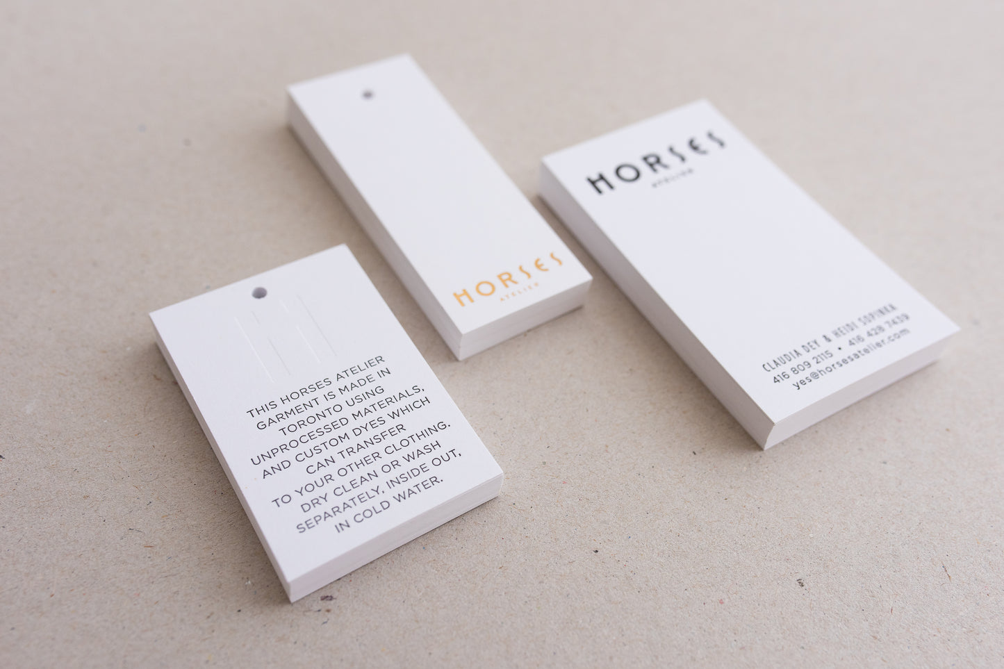 Porchlight Press Horses Atelier Letterpress Tag