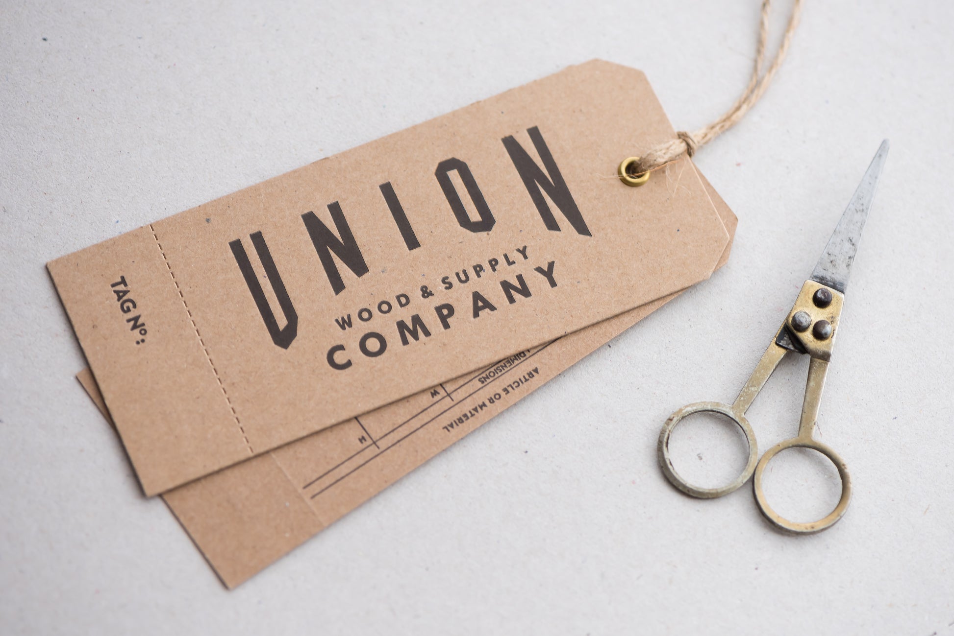Porchlight Press Union Wood Letterpress Tag