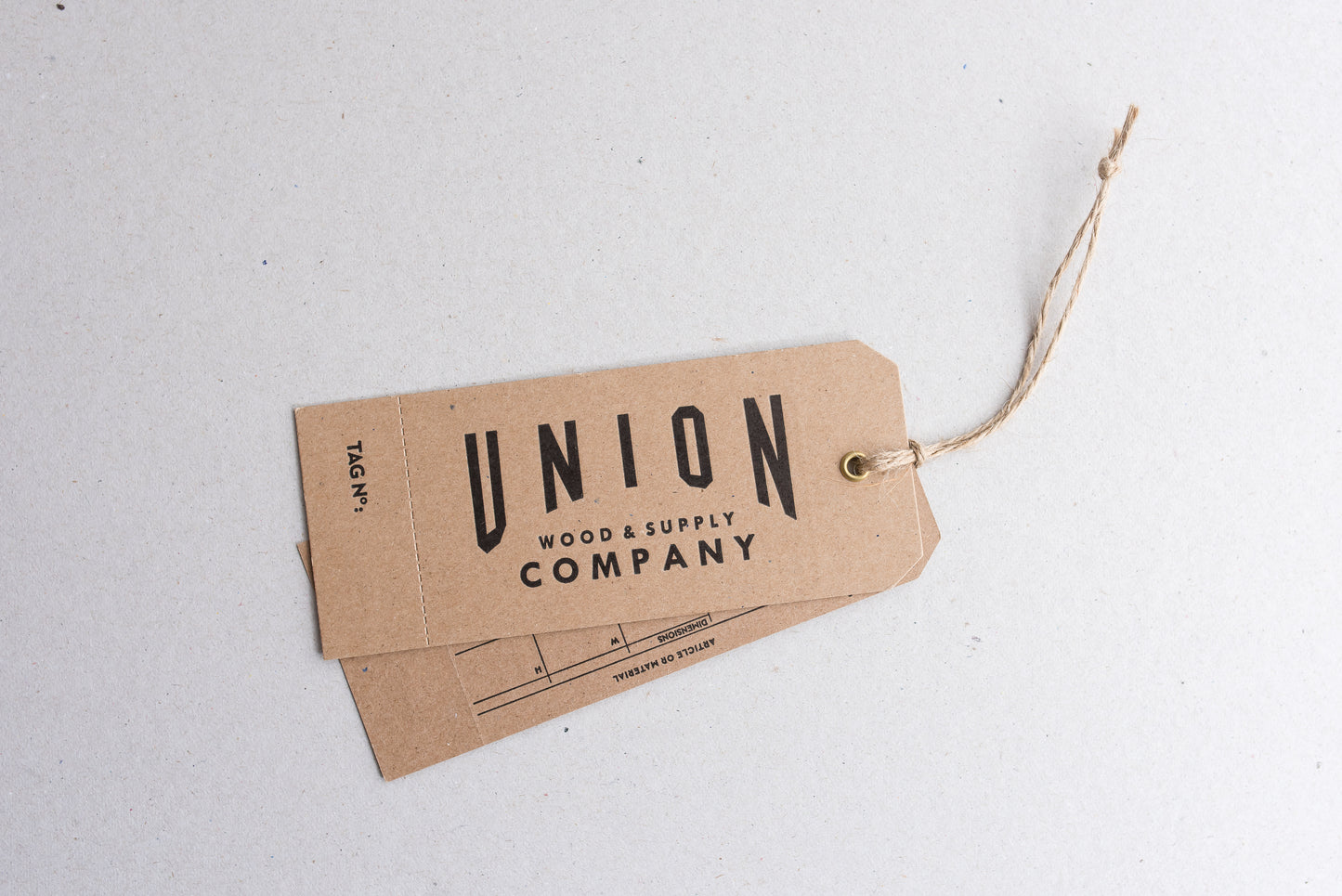 Porchlight Press Union Wood Letterpress Tag