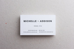 Porchlight Press Michelle Addison Letterpress Business Card