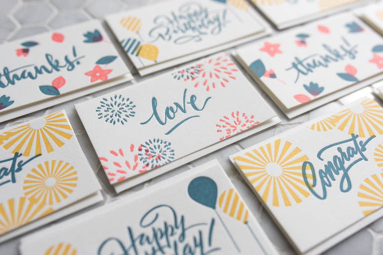 Mini Note: Calligraphy (Set of 12)