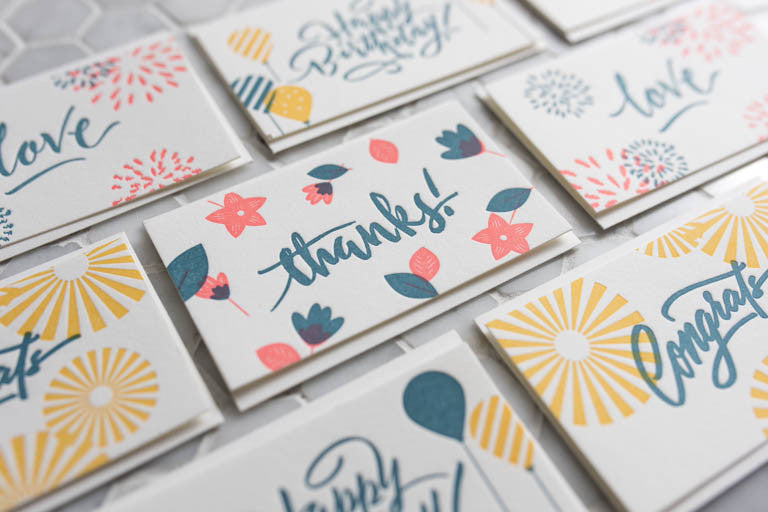 Mini Note: Calligraphy (Set of 12)