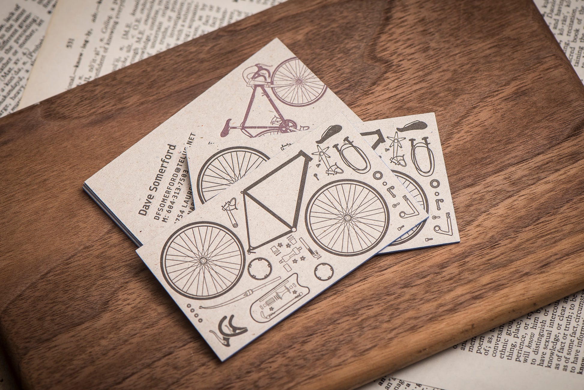 Porchlight Press Dave Somerford Letterpress Business Card