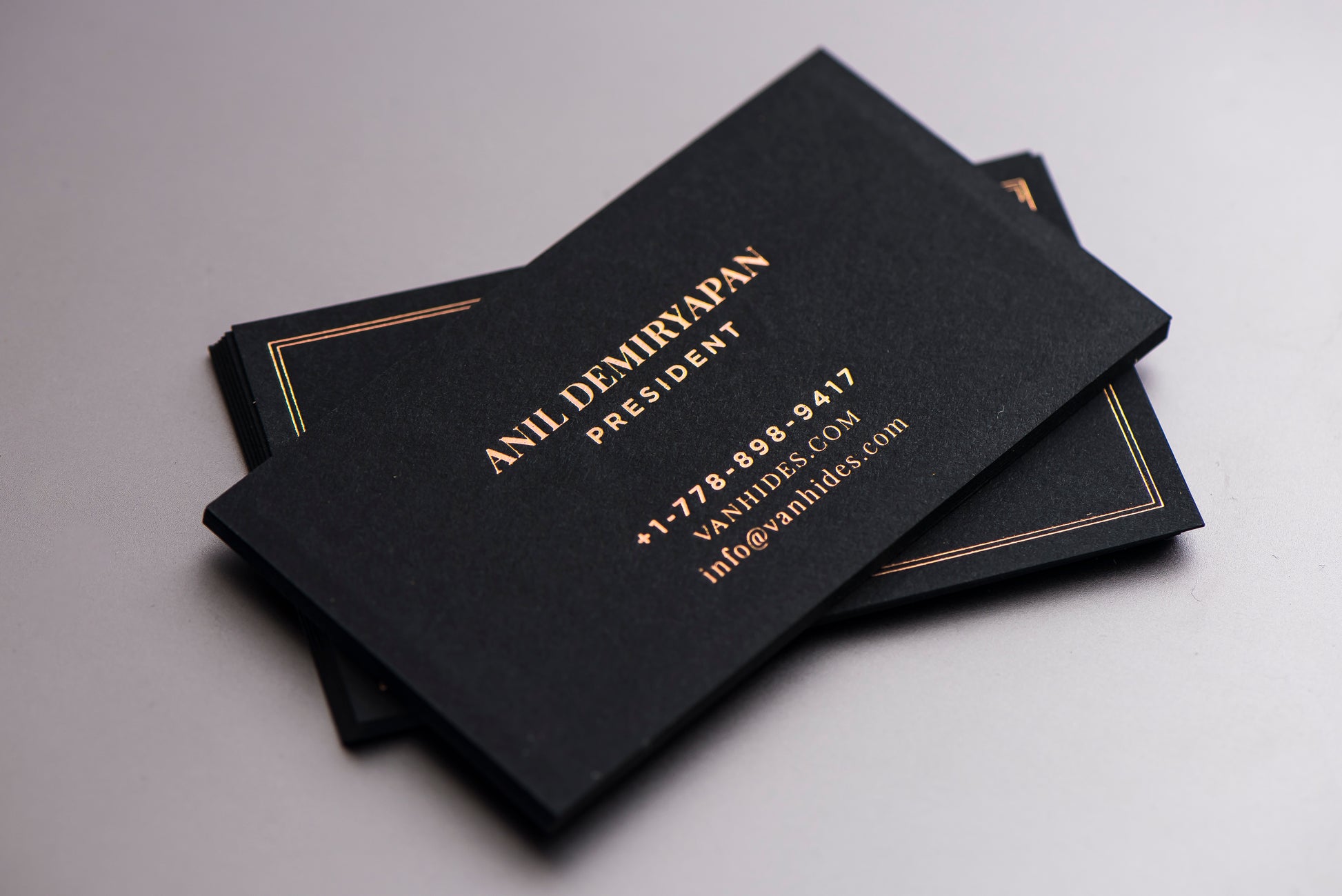 Porchlight Press Vanhides Letterpress Business Card