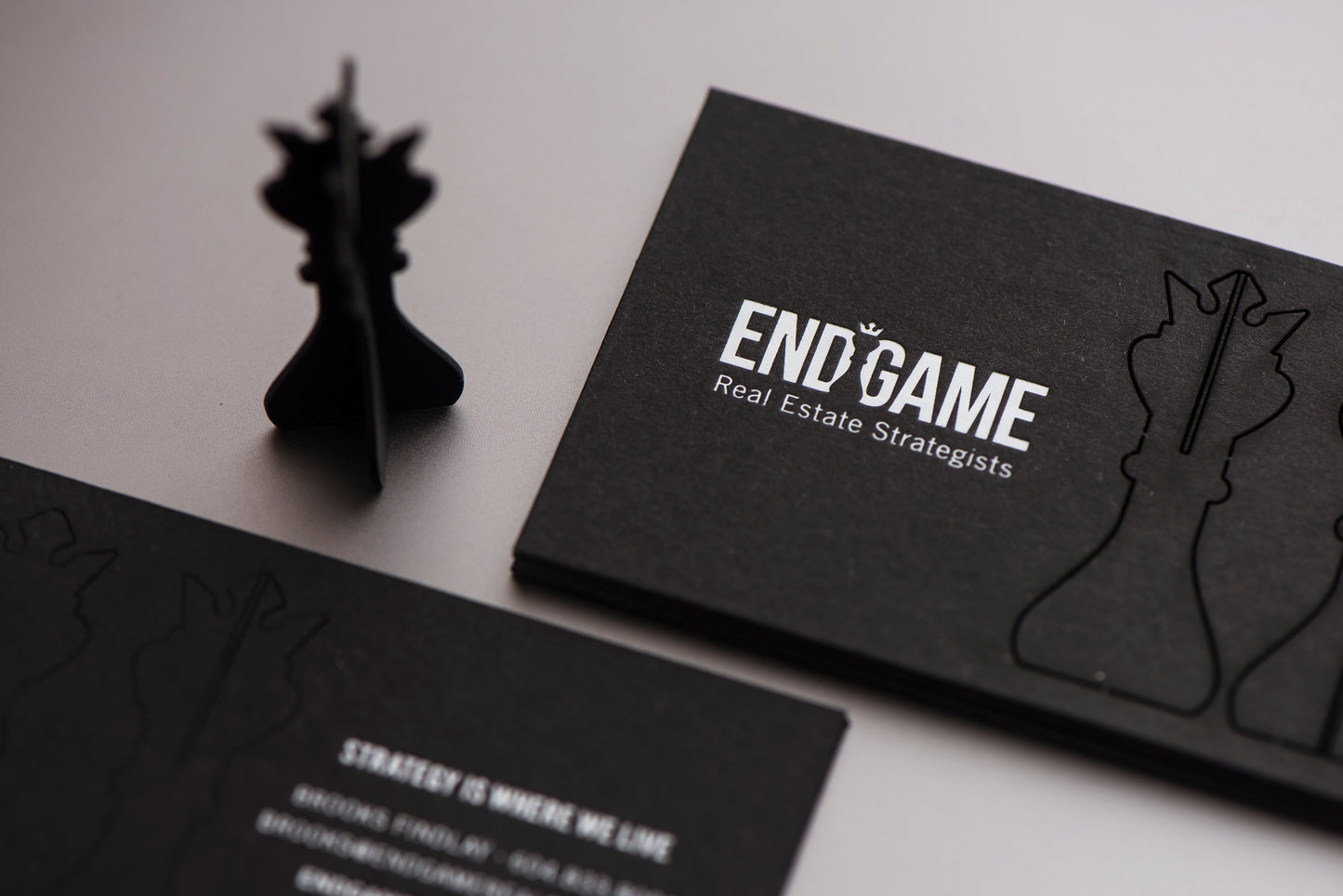 Porchlight Press End Game Letterpress Business Card